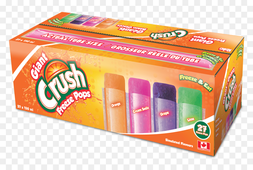 Orange Crush Freeze Pops, HD Png Download - crush soda png