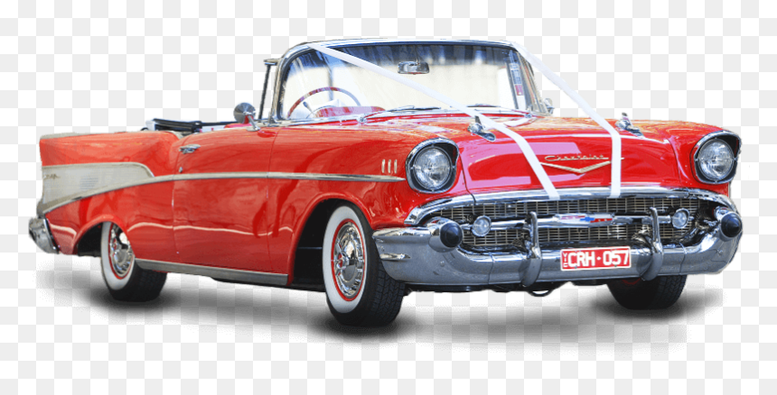 57 Chevy Wedding Car, HD Png Download - classic cadillac png