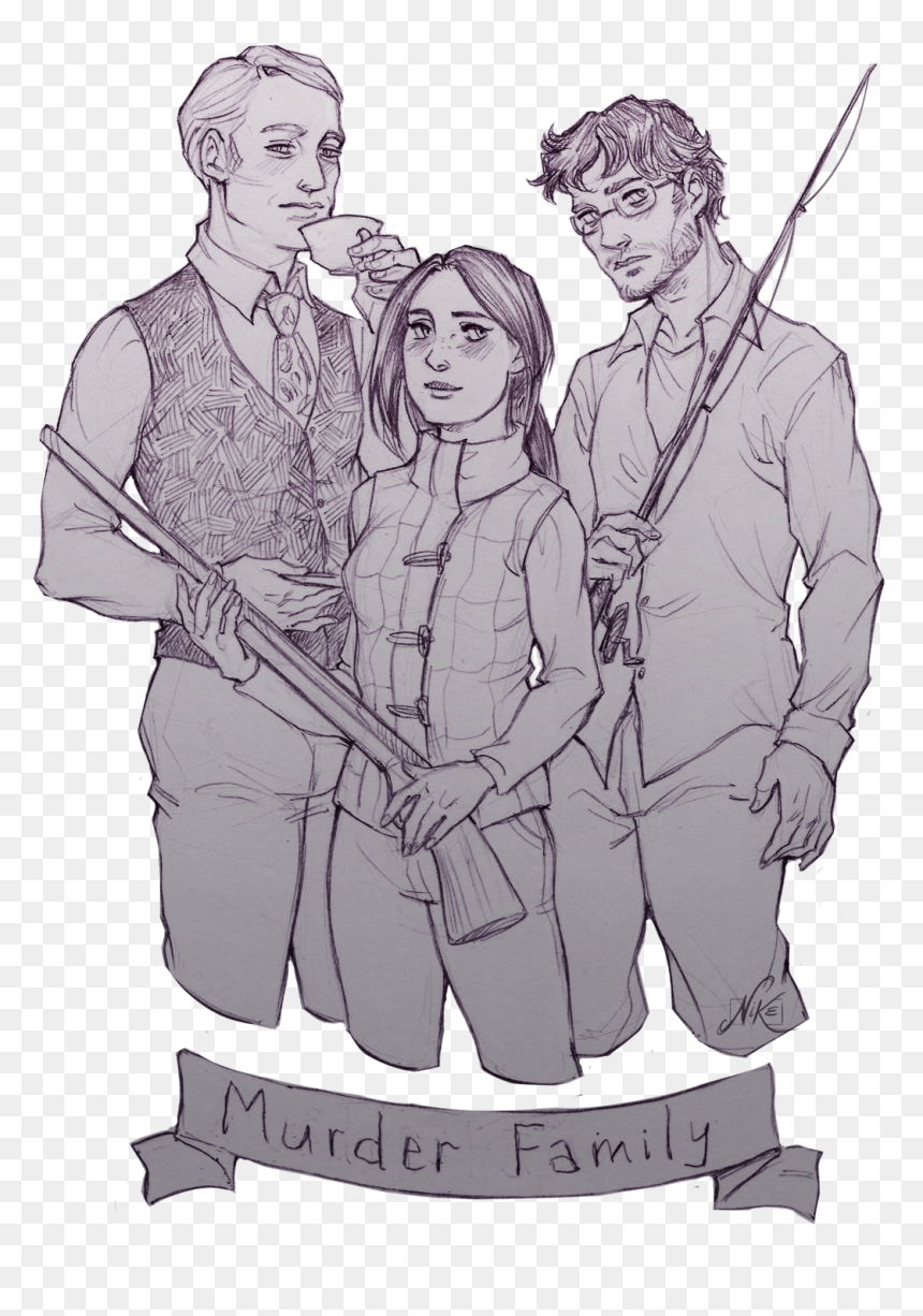 Hannibal Will Abigail Fanart, HD Png Download - hannibal lecter png