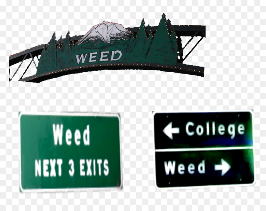 Weed, HD Png Download - green street sign png