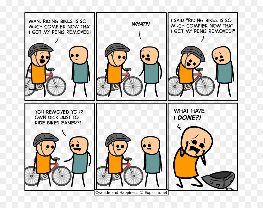 Cyanide And Happiness Bike, HD Png Download - cyanide and happiness png