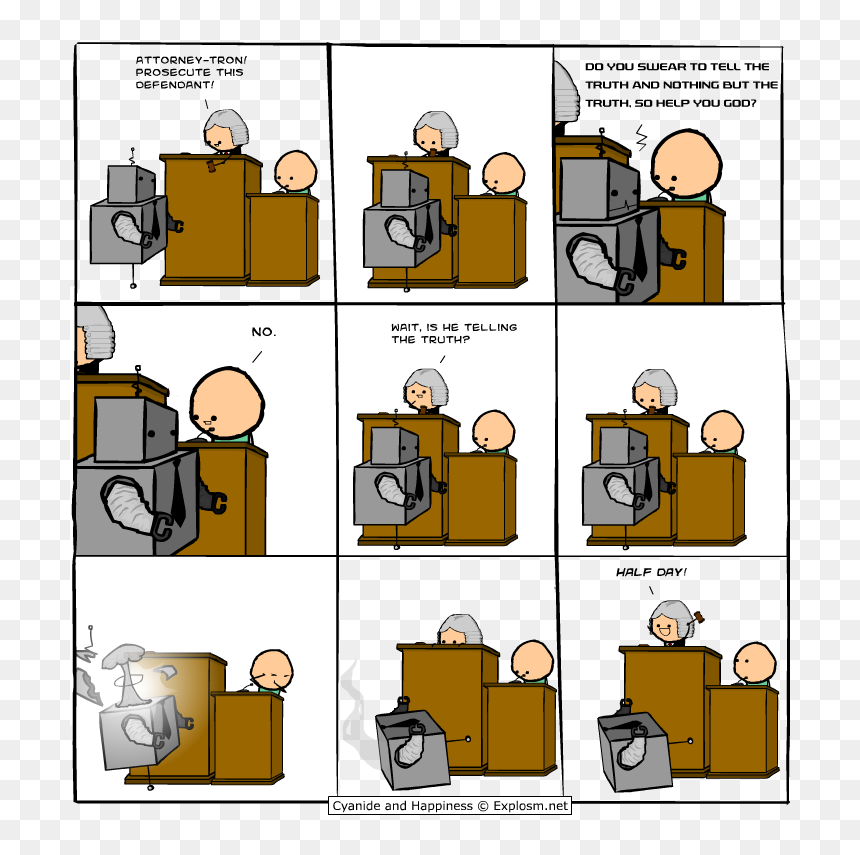 Cyanide And Happiness Robot, HD Png Download - cyanide and happiness png