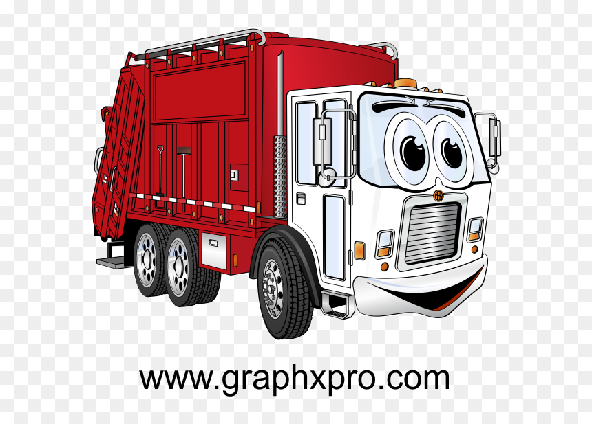 Garbage Truck Clip Art Free, HD Png Download - truck cartoon png