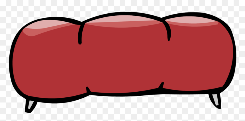 Sofa De Free Penguin, HD Png Download - cartoon couch png