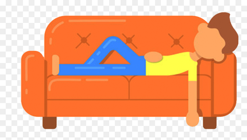 Draw A Person Lying, HD Png Download - cartoon couch png