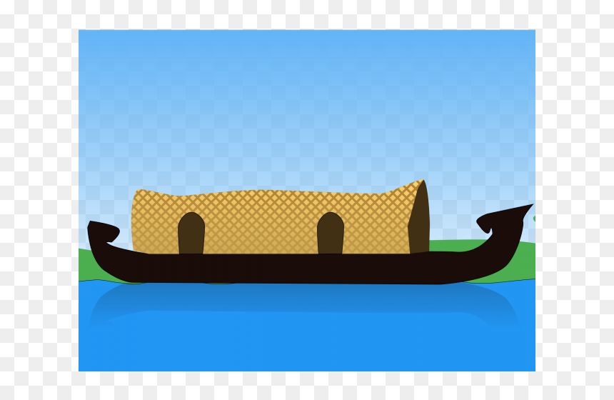 Kerala House Boat Illustration, HD Png Download - cartoon couch png
