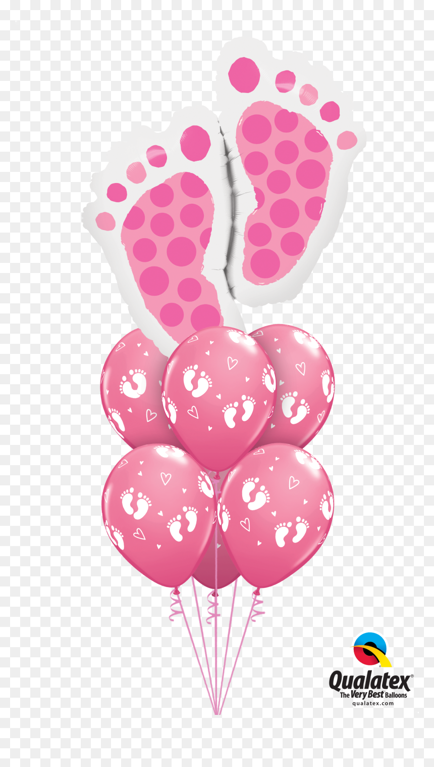 Baby Feet Balloon Bouquets, HD Png Download - pink baby feet png