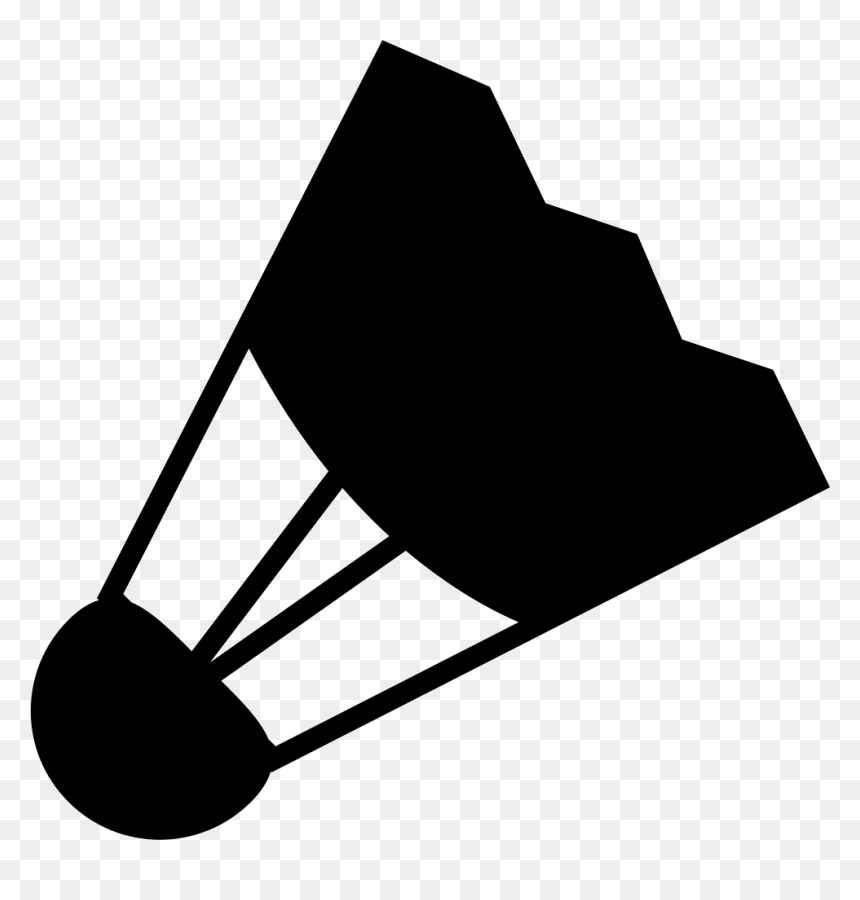 Shuttle Cock Silhouette Png, Transparent Png - badminton silhouette png