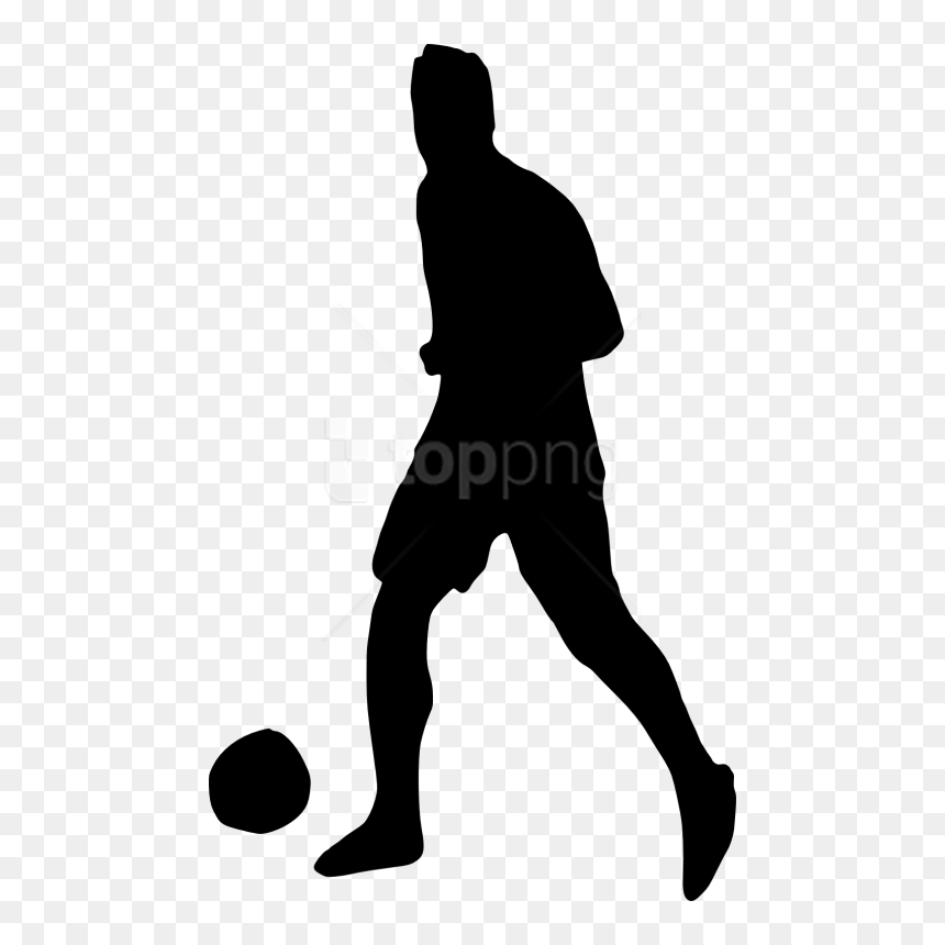 Football Player Silhouette Png, Transparent Png - badminton silhouette png