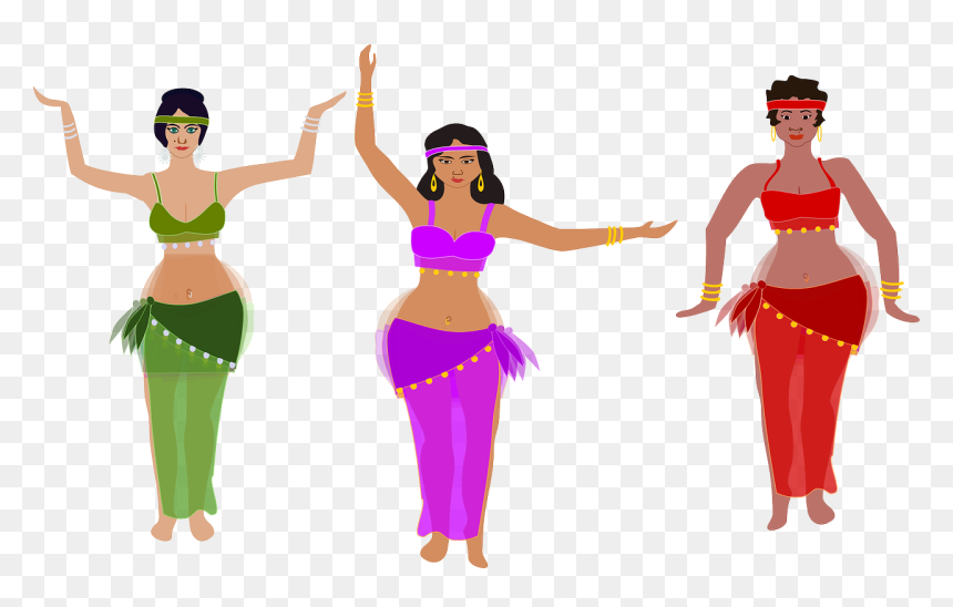 Belly Dance Cartoon Png, Transparent Png - dancing woman png