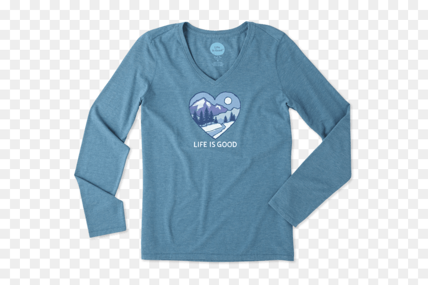 Long-sleeved T-shirt, HD Png Download - winter scene png