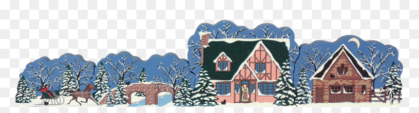 House, HD Png Download - winter scene png