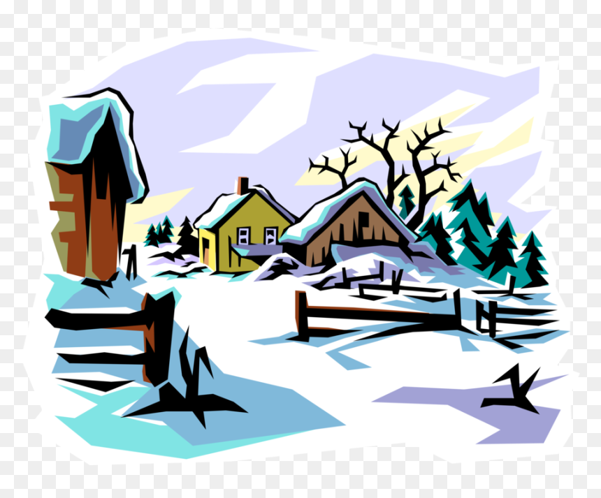 Winter Scene Clip Illustration, HD Png Download - winter scene png