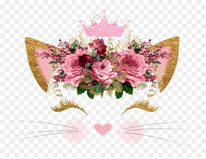Birthday Girl Cat Birthday Shirt, HD Png Download - coronas de flores png