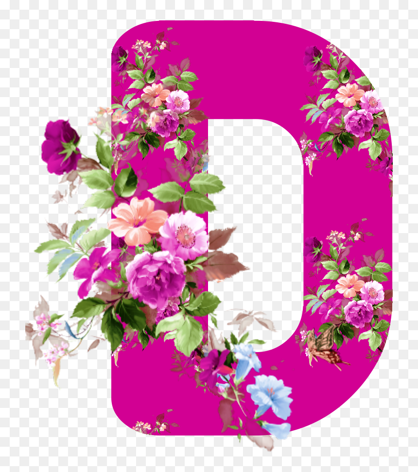 Floral Design Flower Alphabet, HD Png Download - moldura pergaminho png