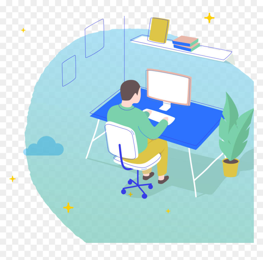 Computer Desk, HD Png Download - cartoon chair png