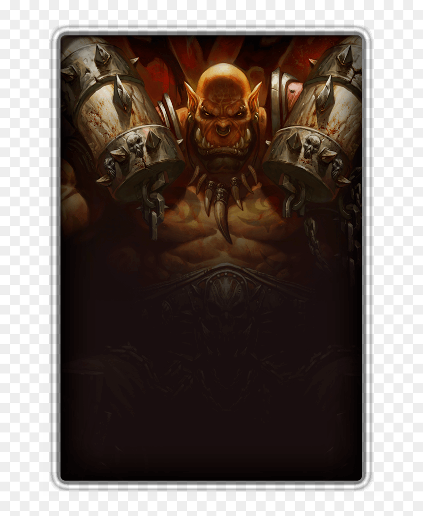 Garrosh Hellscream Head, HD Png Download - heroes of the storm icon png