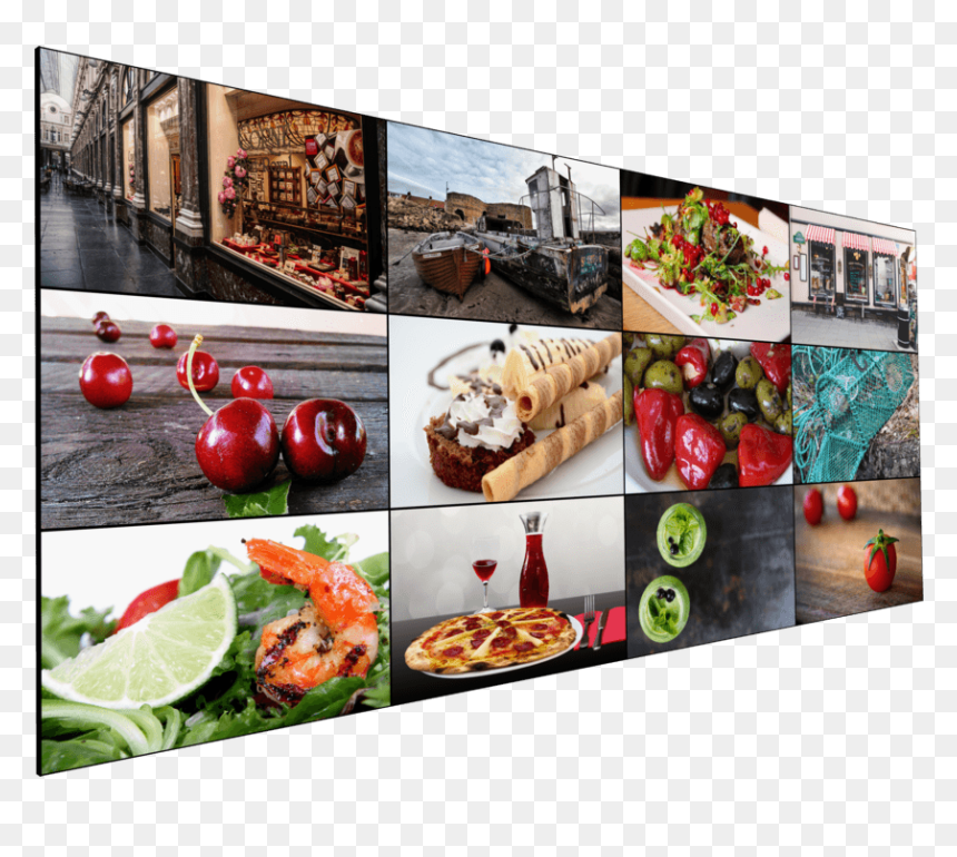 Retail Video Wall Food, HD Png Download - video wall png