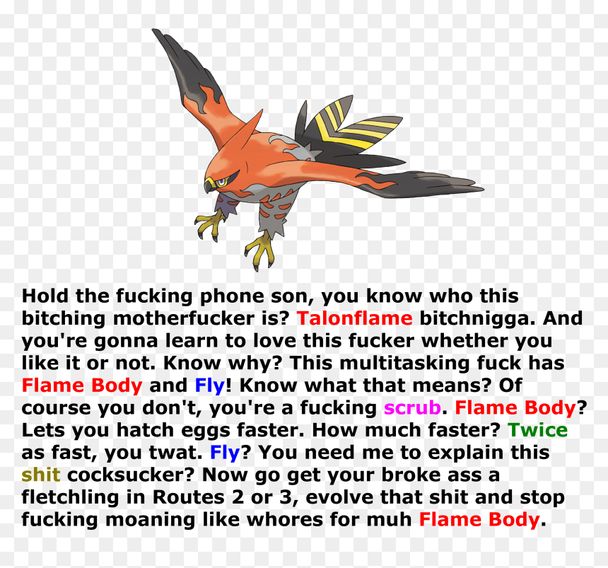 Fire Type Dragon Pokemon, HD Png Download - fletchinder png