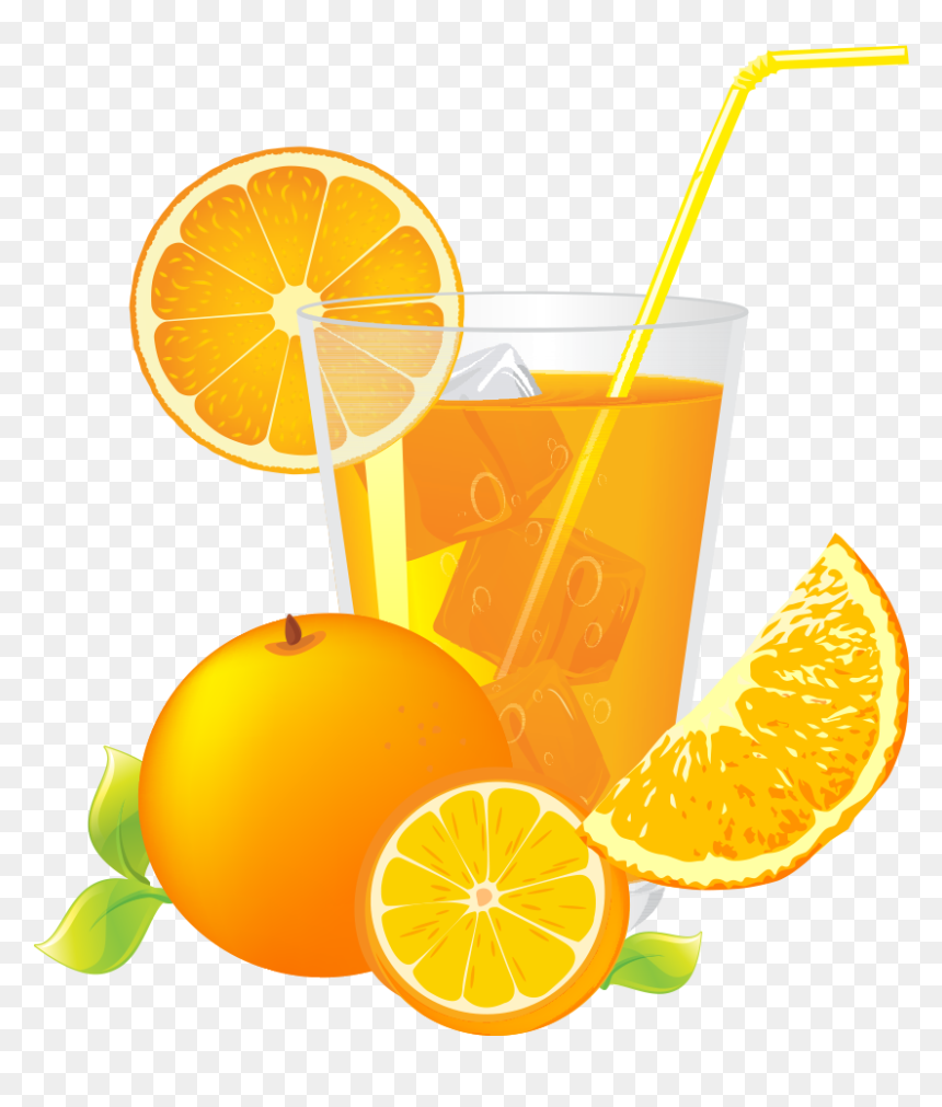 Drink Orange Juice Cartoon, HD Png Download - orange juice splash png