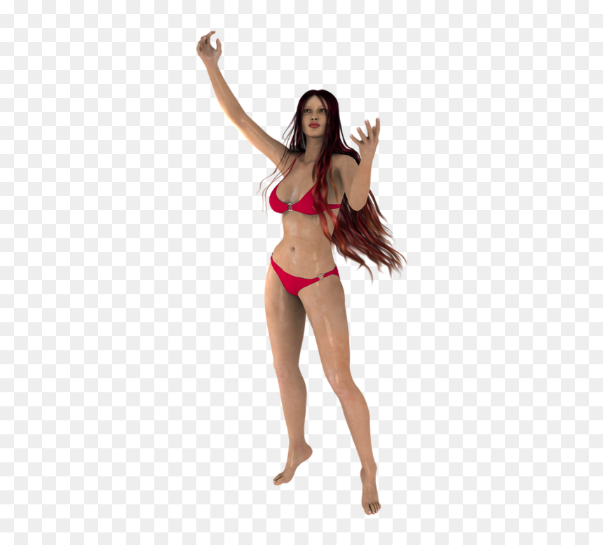 Gambar Animasi Wanita Seksi, HD Png Download - woman in bikini png