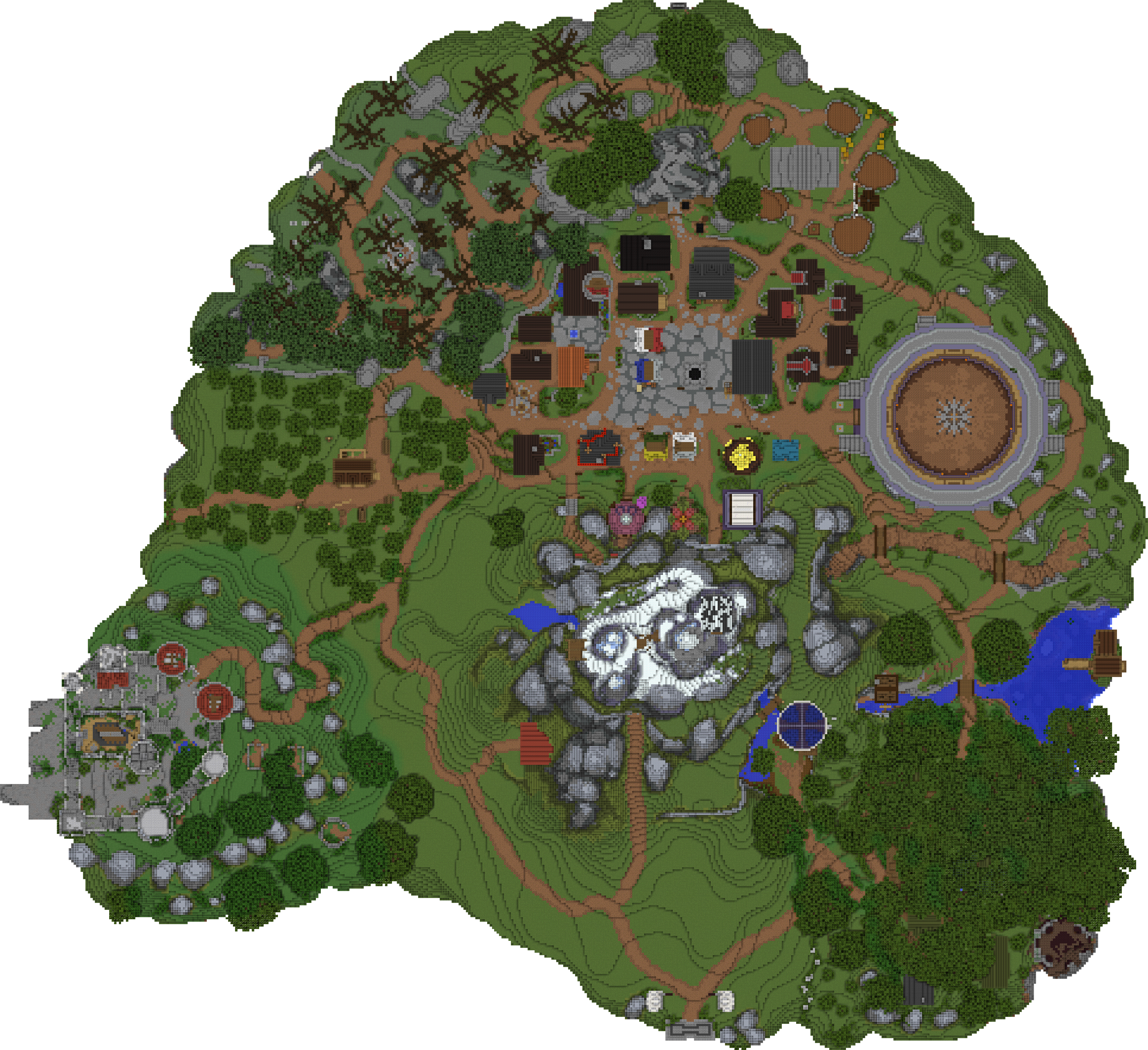 Download Hypixel Skyblock Wiki - Hypixel Skyblock Hub Map, HD Png ...